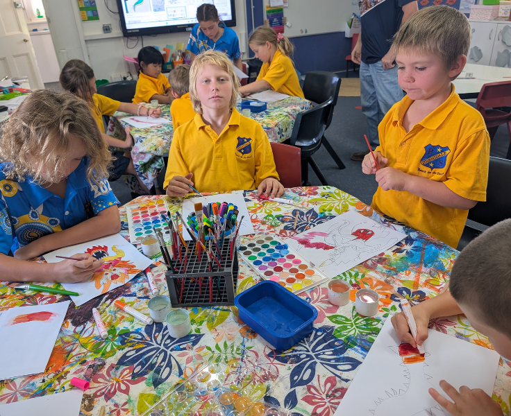 students enjoying art at HPS